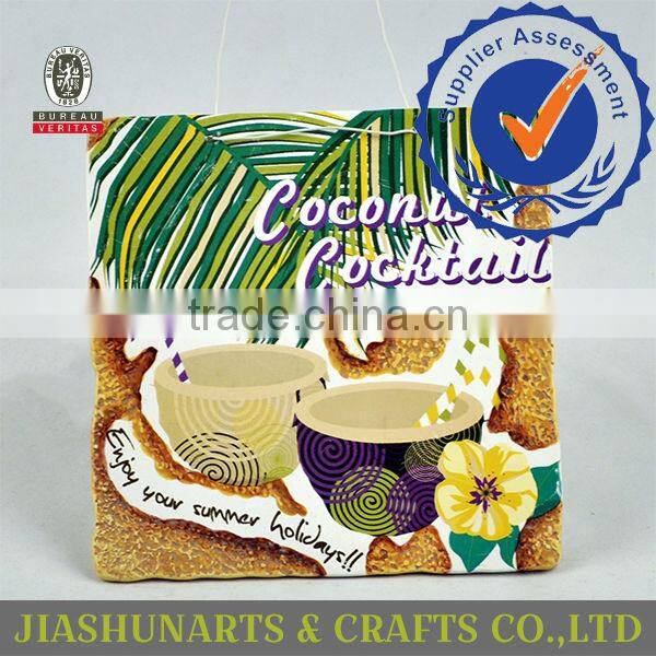 Rectangular Tropical Feel Ceramic Wall Hanging Decoration Gift Items