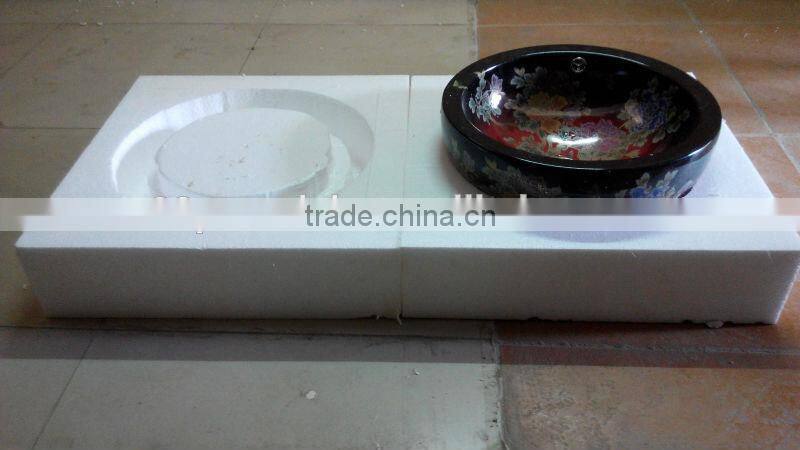 factory direct sale colored enamel ceramic washbasin with pedestal