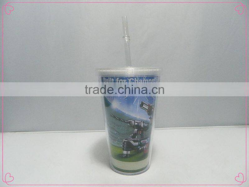 Hot sales fashion customized coco cola cup for plastic cup with straw