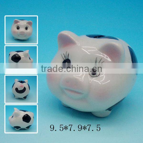 Factory price pig shape ceramic money bank,piggy bank wholesale