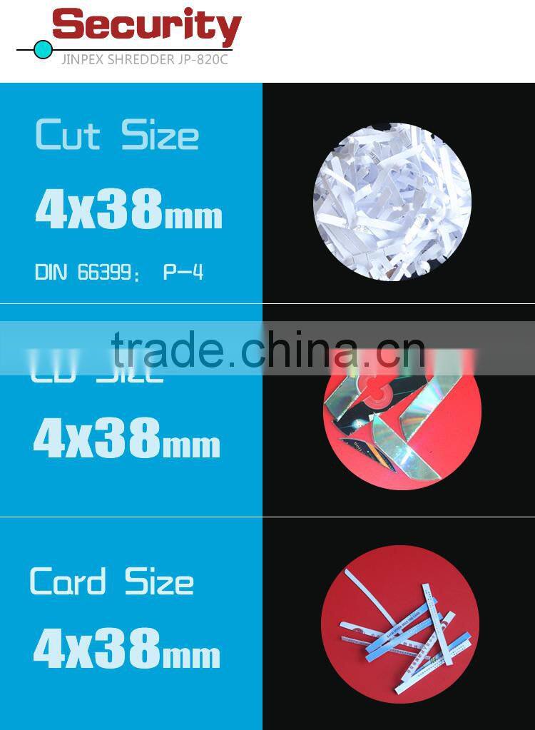 JP-820C quiet paper shredders Cross cut GS machine made in China A4