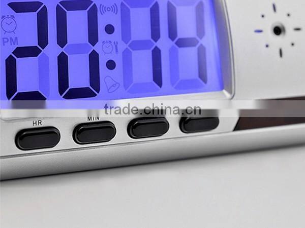 Digital spy camera clock with remote control and motion detection