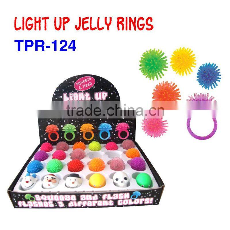 Fashion Finger Rings/Christmas Light Up Jelly Rings