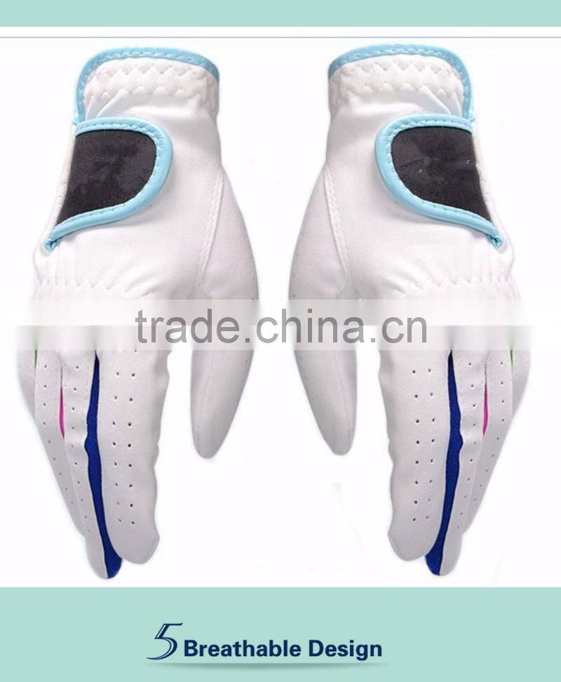 Premium Cabretta Leather Manufacturer& Export White Men's Golf Glove