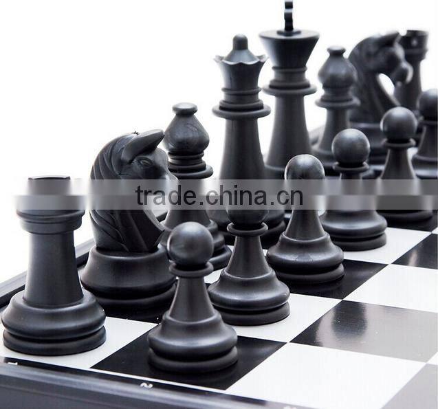 High Quality plastic International Chess magnetic Table for chess pieces Storage and Game Chess