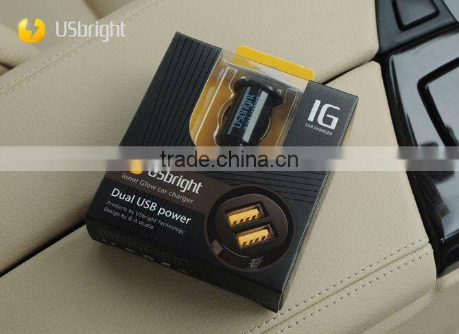 Hot Selling MINI double USB CAR CHARGER car and home power partner car charger