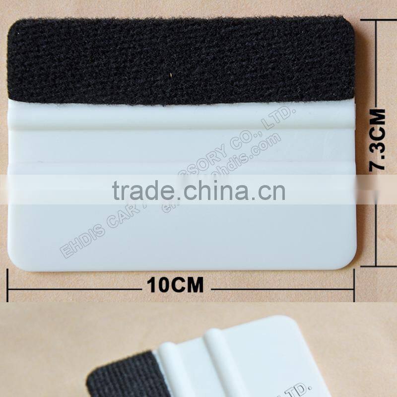 A46F white card squeegee with fabric edge