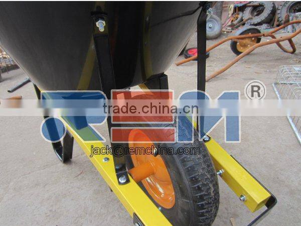 70L H/D metal Wheelbarrow Orange Frame WHEEL BARROW Garden Builder Concrete