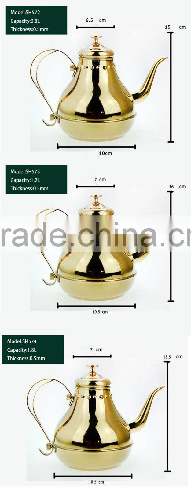 stainless steel gold pour over coffee pot, coffee & tea kettle