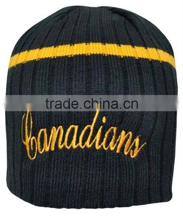 wool,cotton and acrylic knitted caps and beanies with 3D embroidery LOGO and customized logo