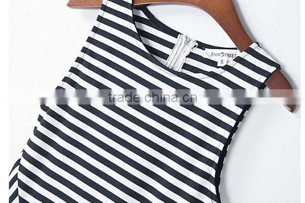 HD-D143 hot design elegant fashion stripped women dress/casual ladies dress