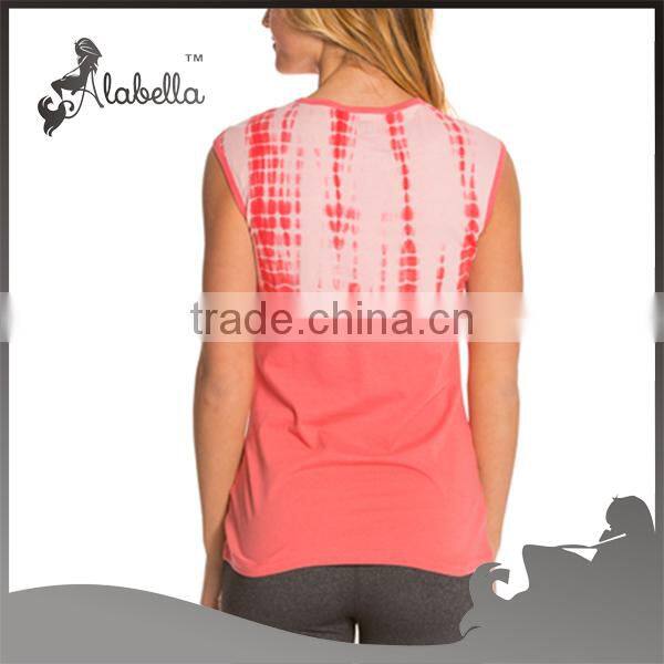 wholesale china supplier sportswear sleeveless t-shirt for women and girls