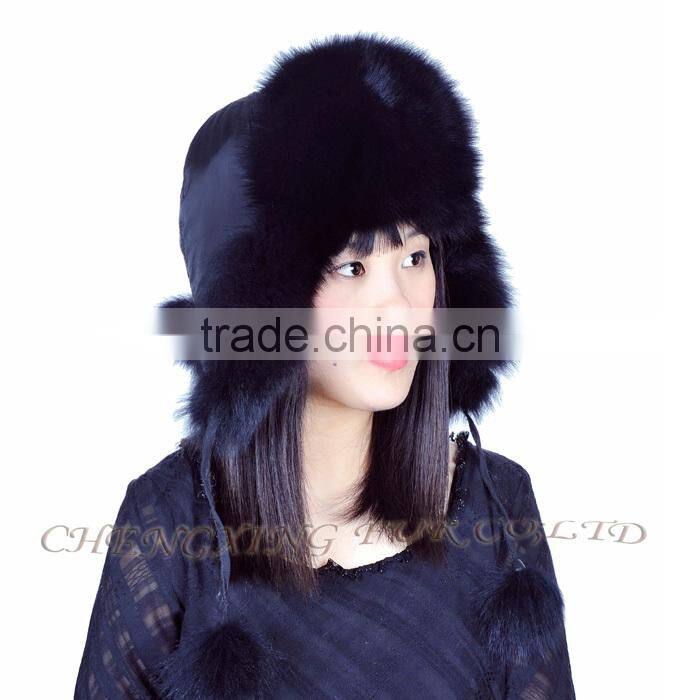 CX-C-38T Alibaba Wholesale China Fashion Cheap Beanie/ Unisex Fox Fur Knitted Hat