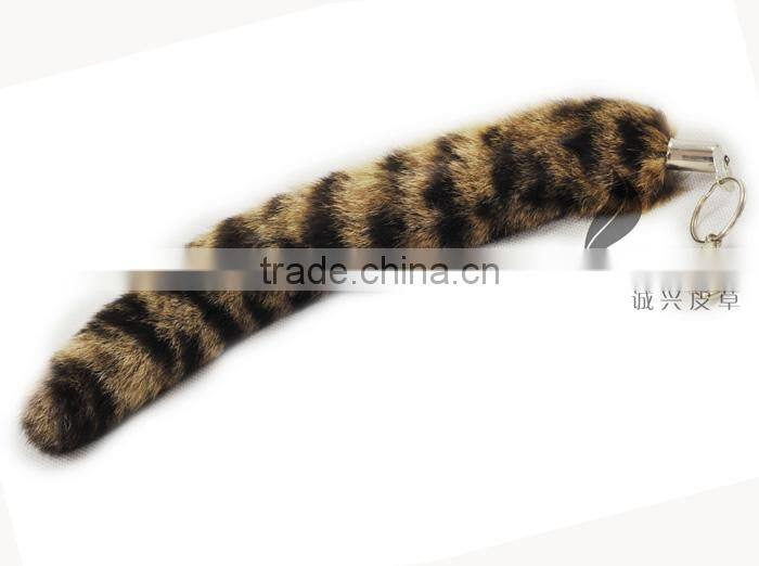 CX-R-27 New Items Customized Genuine Fur Tail Detachable Keychain