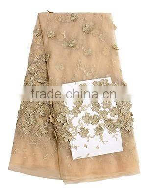 2016 Bestway New Arrival 3D Flower Embroidery Net Lace French Tulle Lace For Party Dress FL1333