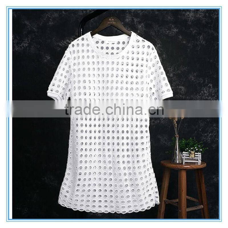 Elegant Ladies Fashion 2 Pieces Wholesale White Cotton Dress Pattern High Quality