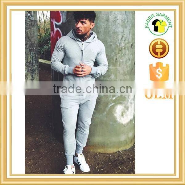 Mens cotton stretch gym tracksuits workout sports suits custom logo