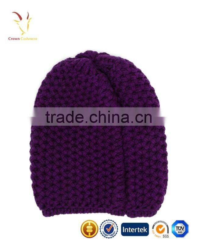 7GG Thick Wool Knit Lady Beanie Hat