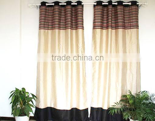 polyester bathroom ready made shimmer lined panel curtains with grommets