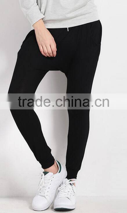 EY0575P 2016 Spring Europe America Fashion Simple Ninth Pants Women Harem Pants