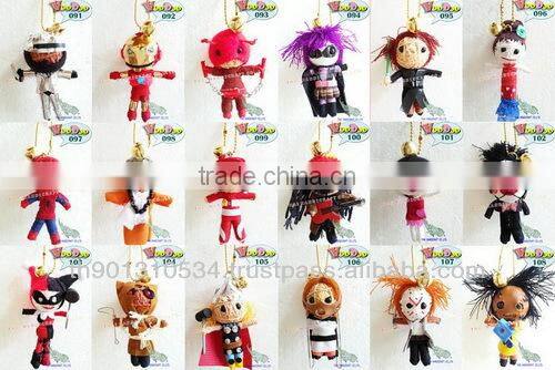 Handmade Keychains Keyrings Voodoo Doll String Accessories bag Gifts