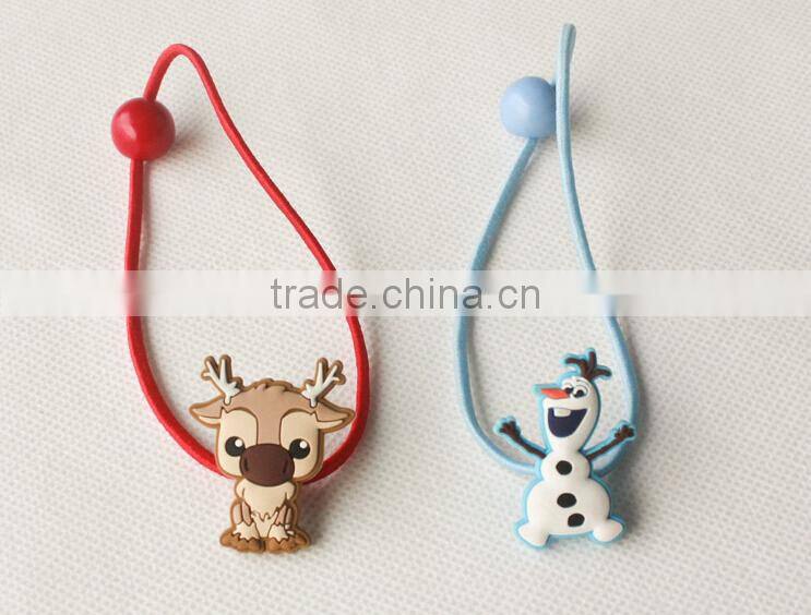 Frozen cartoon characters kids elastic hair tie, frozen girl hair tie