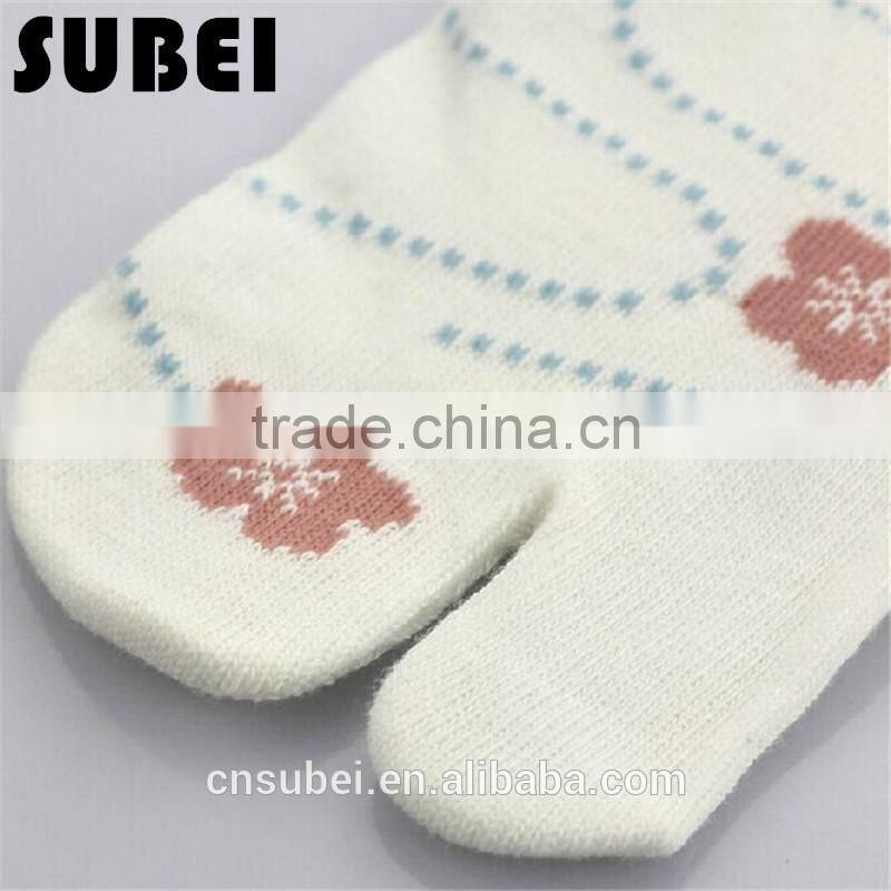 Flowers pattern socks, cute 2 toe socks