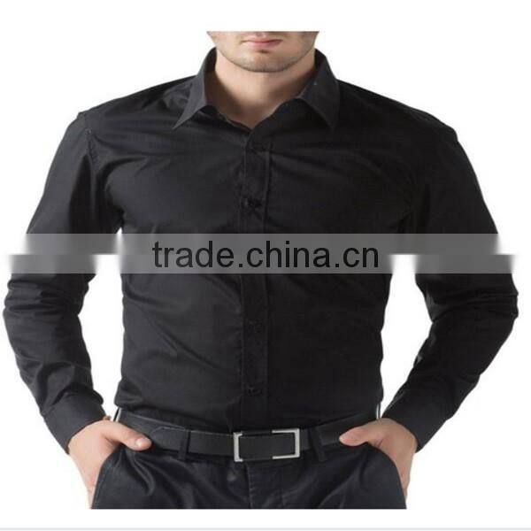 2016 new wholesale plain color slim fit long sleeve custom men's formal dress shirt