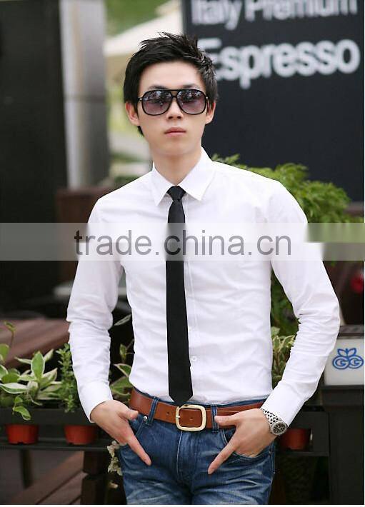 fashion design long sleeve slim fit casual shirt for men