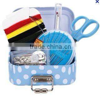 Pink Polka Dot Sewing Kit Tin