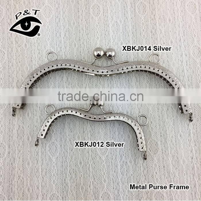 18CM embossed pattern metal clasp frames for handbags