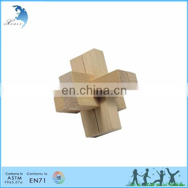 Promotion educational toy IQ brain child cube 3d wooden jigsaw puzzle