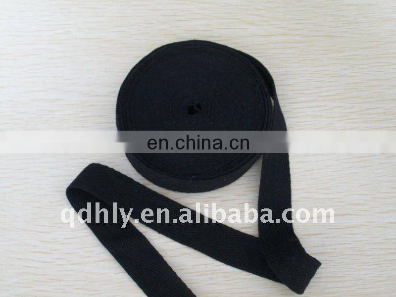 100% cotton double herringbone white webbing tape