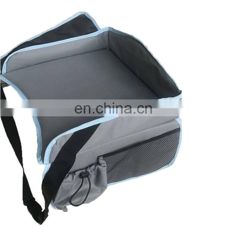 Kids Travel Tray With Exclusive Erasable Surface Toddler Play Tray With Mesh Storage And Wet Wipes Pockets For Car Seat