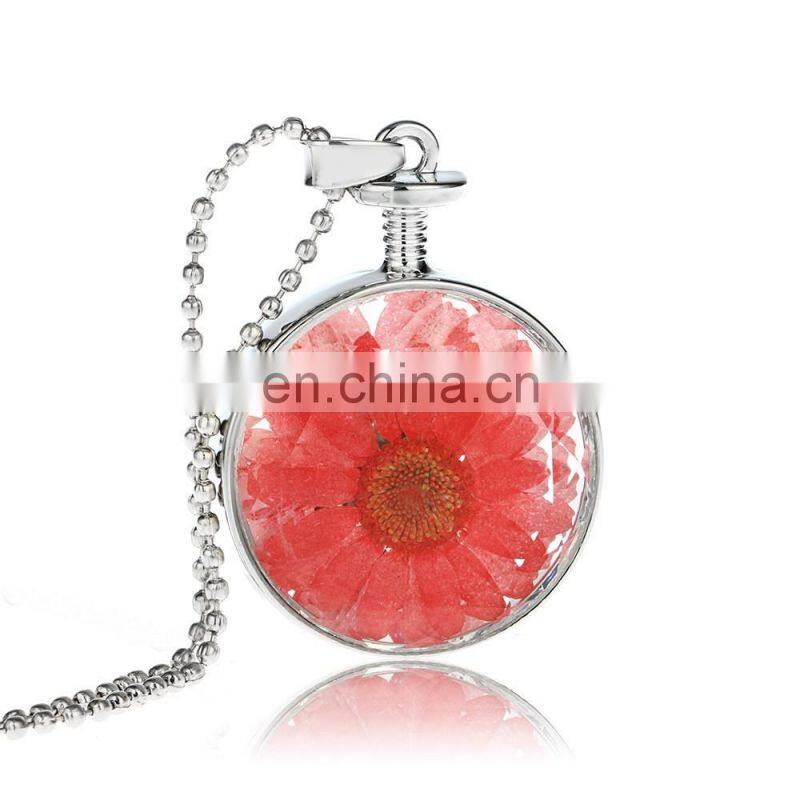 Mother's day Dried flowers glass Essential oil diffuser necklace