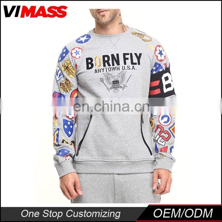 Wholesale Basic Crew Neck Custom logo Mens sweatshirt Sale Fashion Casual Wear