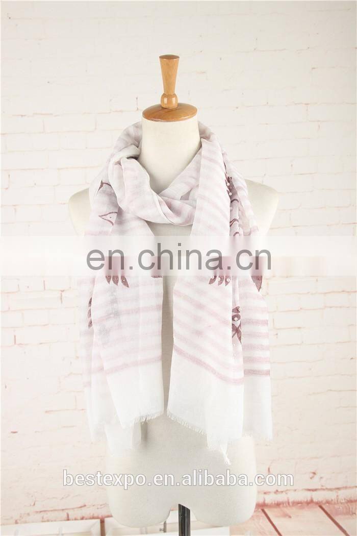 wholesale new design women customized shawl viscose pearl scarf