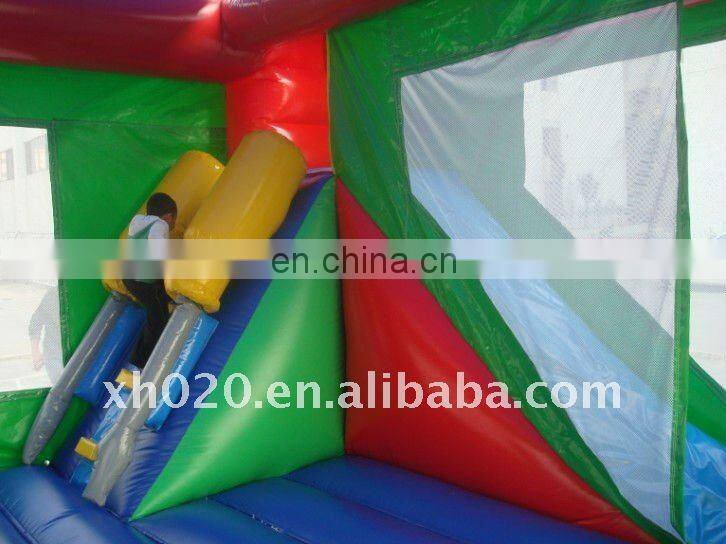 PVC tarpaulin happy hop bouncy castle prices with games inside