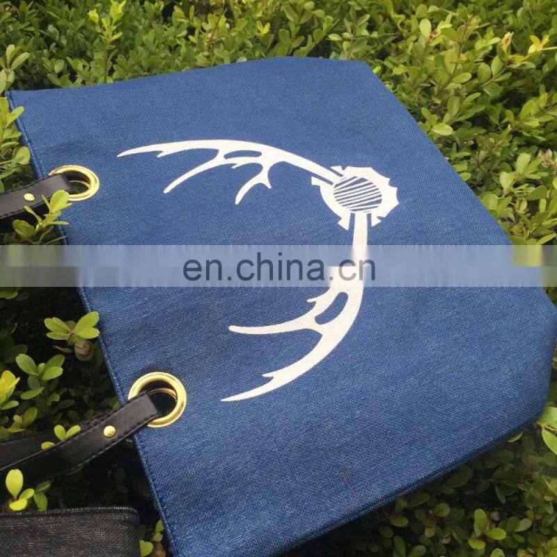 Made in yiwu factory jute shopping tote bag