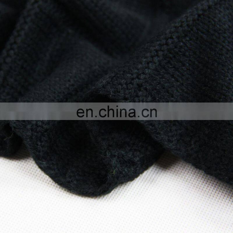 100% acrylic women scarf plaids big long shawl pure color black