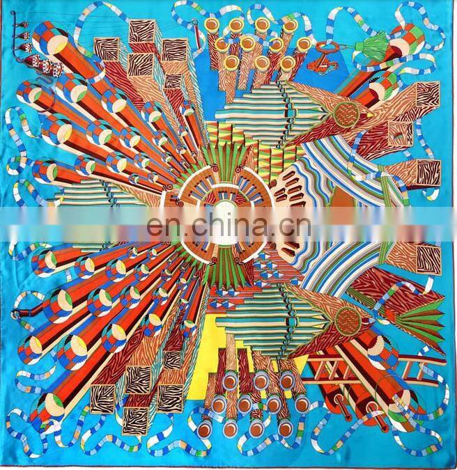 women fashion square satin silk head covering scarf