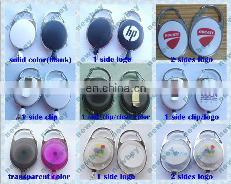 Promotional custom retractable id badge reel yoyo