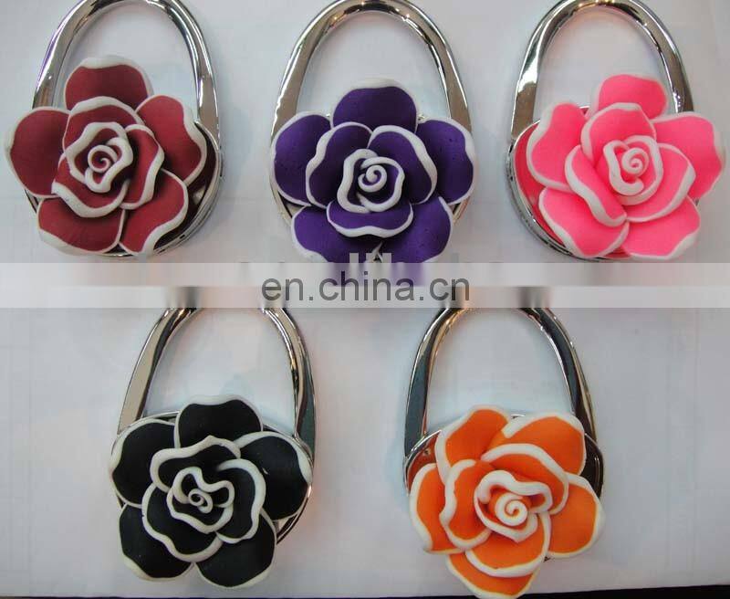 beautifull Flower shape bag hanger Blank colouful Hook, Blank custom bag hanger & purse hangers