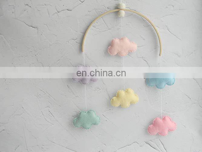 Colorful Felt Cloud Shape Felt Baby Mobile