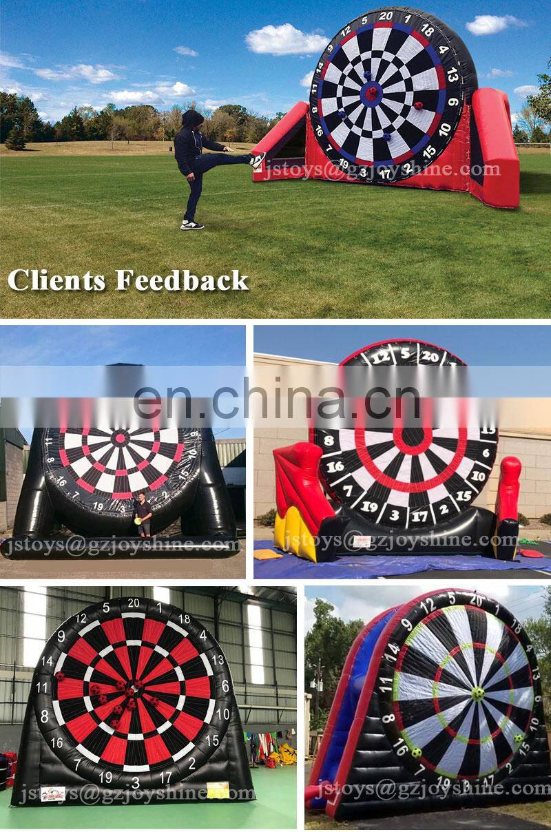 Outdoor Sports Game Footdart Soccer Shooting Kick Target Golf Football Dart Board 3m Inflatable Foot Darts For Sale