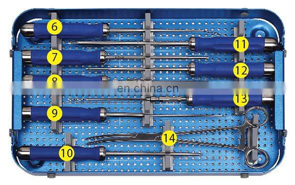Orthopedic Surgical Instruments Spinal Anterior Cervical Plate System Instrument Set for Cervical Surgery Spine