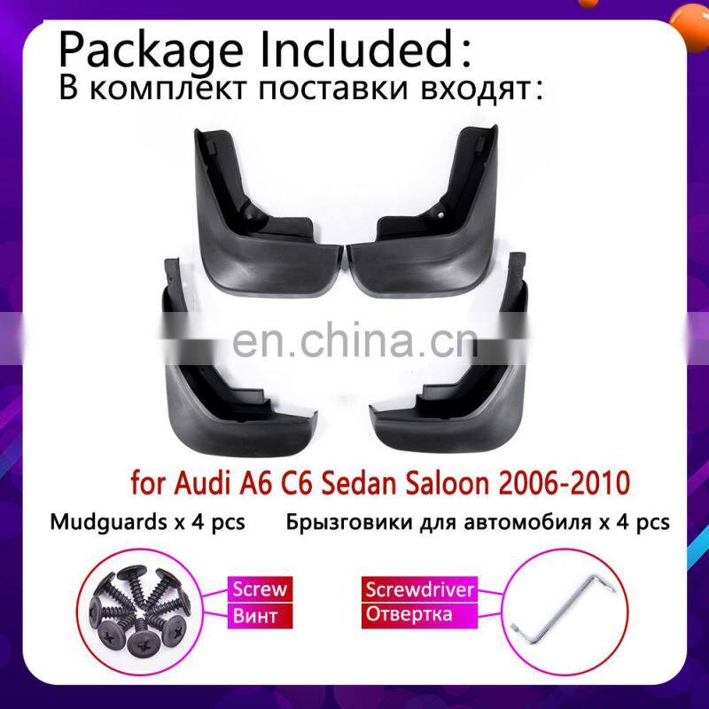for Audi A6 C6 Sedan Saloon 2006 2007 2008 2009 2010 Mudguards Mudflaps Fender Guards Splash Mud Flaps Front Wheel Accessories