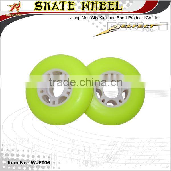 Hot sale Plastic core inline skate wheel, speed pu wheel, rubber roller skate pu wheel