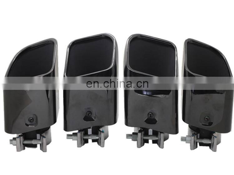 New and hot sale 304 stainless steel dual silencer tips exhaust end pipes muffler square