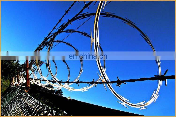 Hot sale high quality razor barbed wire/ military concertina wire
